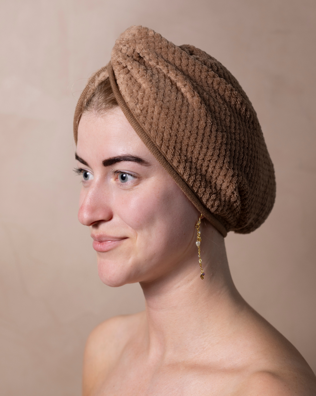 Hair Spa Tube Towel Mocca