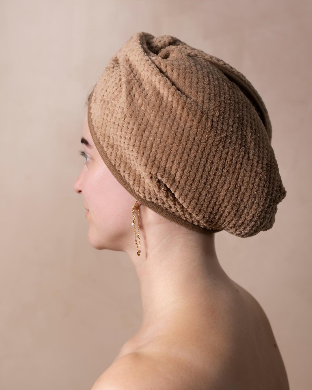 Hair Spa Tube Towel Mocca